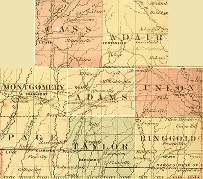 map of counties surrounding Admas Co.