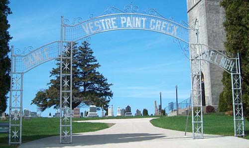 Old West Paint Creek church & cemetery - photo by S. Ferrall