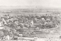 undated birds-eye view of New Albin, Iowa