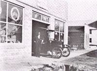 Matt Conner, c1920 at Hartley's Ford garage