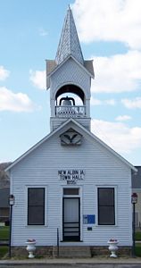 New Albin Town Hall - photo by Errin Wilker, April 2007