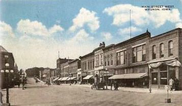 Waukon street scene, undated