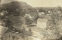 undated birds-eye view of New Albin, Iowa