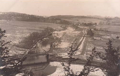 Birdseye view of the Yellow River, ca 1909 - photo postcard