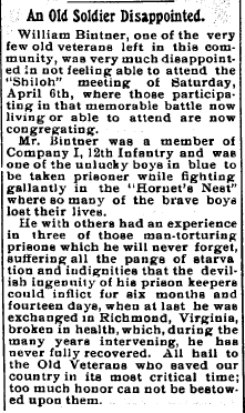 Bintner, Audubon County Journal 4-4-1907