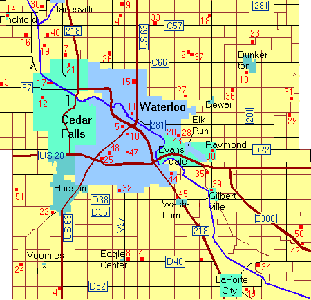 Map of Cemeteries