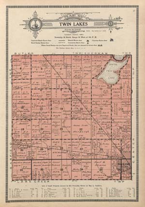 Twin Lakes Township, Calhoun County, 1920