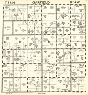 1934 map of Garfield Township