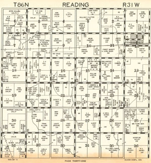 1934 map of Reading Township