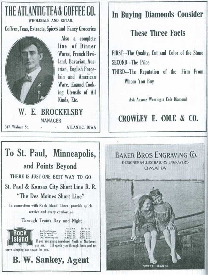 Atlantic  Team & Coffee Co., Crowley E. Cole & Co., Rock Island Railroad, Baker Bros. Engraving Co.