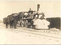 Audubon Branch Train Snowstorm at Lorah, Iowa