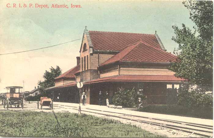 C. R. I. & P., Chicago Rock Island & Pacific Depot, Atlantic, Iowa