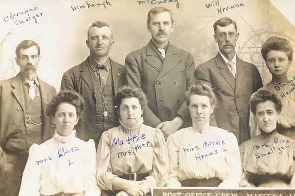 Massena, Iowa Post Office Crew