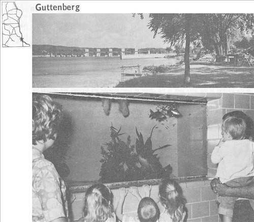 Top: Lock and Dam no. 10 on  Mississippi - Bottom: US Fisheries Aquarium