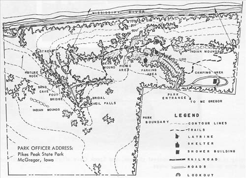 Pikes Peak State Park map