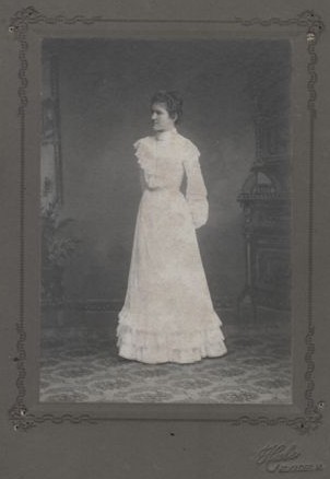 Jennie Jennings in her wedding dress