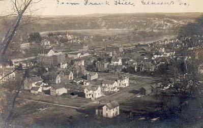 Birdseye view of Elkader from Frank Hill, 1906