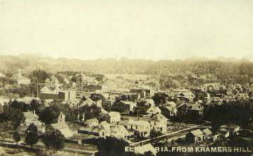 Birdseye view of Elkader from Kramers Hill