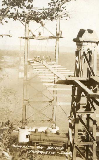 Working on Bridge, Marquette, Iowa