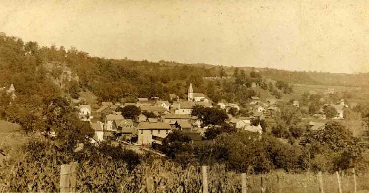 Birdseye photo Elkport, Clayton co. Iowa - undated