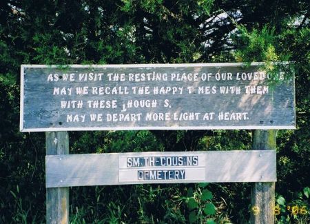 Smith - Cousins Cemetery Entrance