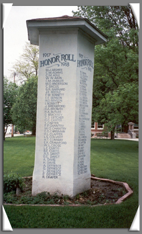 Sidney Twp., Iowa WWI War Memorial