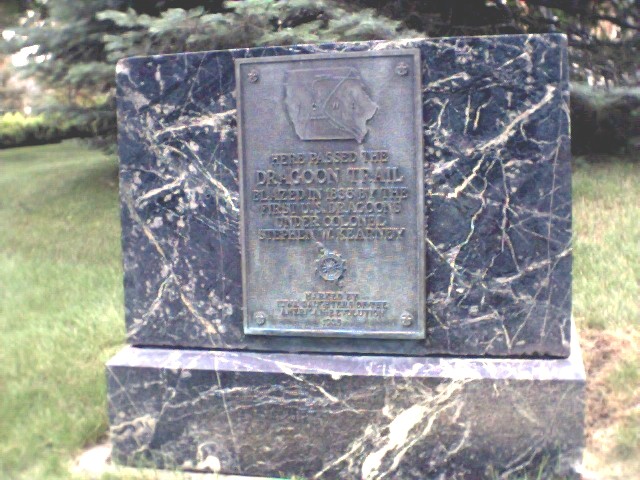 Dragoons Trail Bronze Tablet, Hamilton County, Iowa