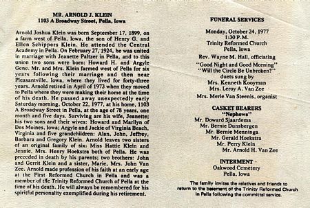 Arnold Klein Obit