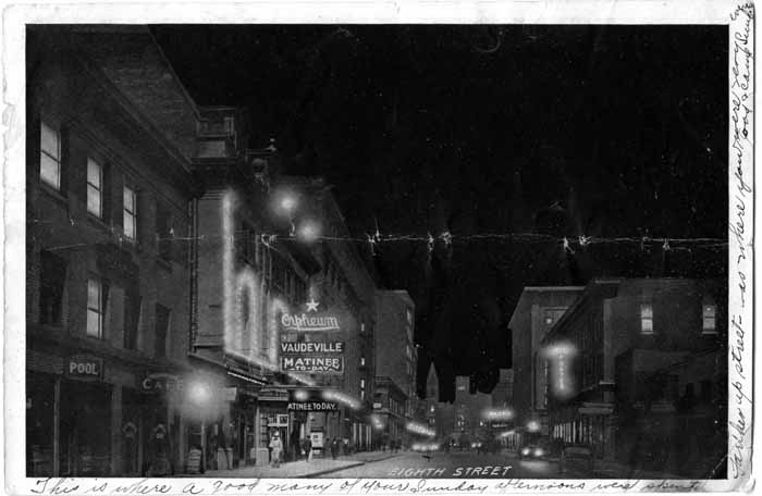 Eighth Street, Night in Des Moines 1912 Pg. 14