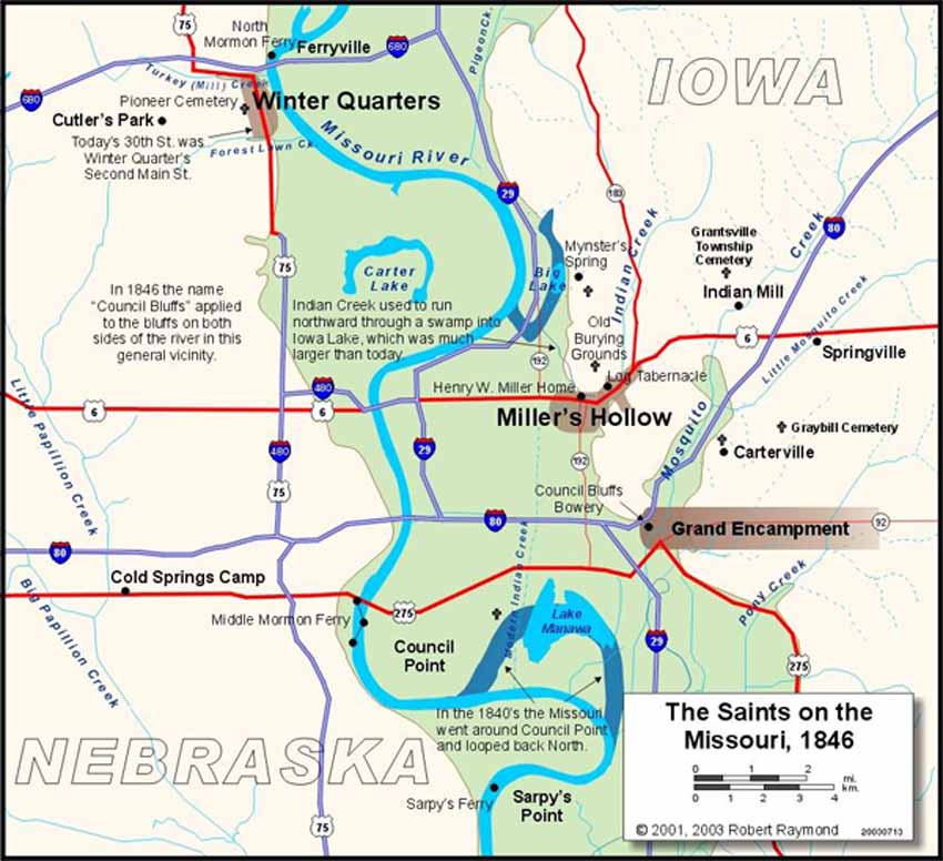 Winter Quarters Map - 1846