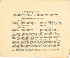 1926 Yearbook - Board of Education and Course of Study