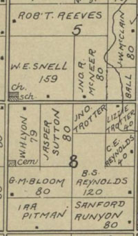 1902 map of Lacey Cemetery