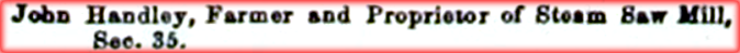 J. Handley, proprietor 1872