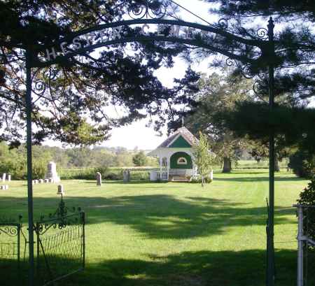 Hesper Public Cemetery Entrancve - photo by Bill Waters