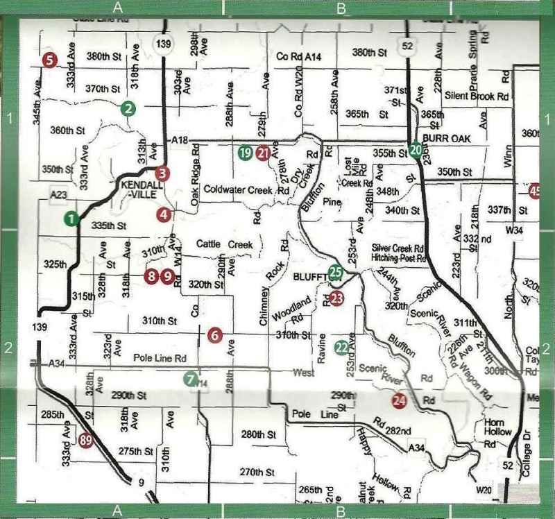 Pioneer cemetery map provided by Boyd Wasson