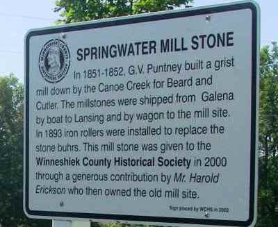 Springwater cemetery Millstone Photo - photo Bill Waters