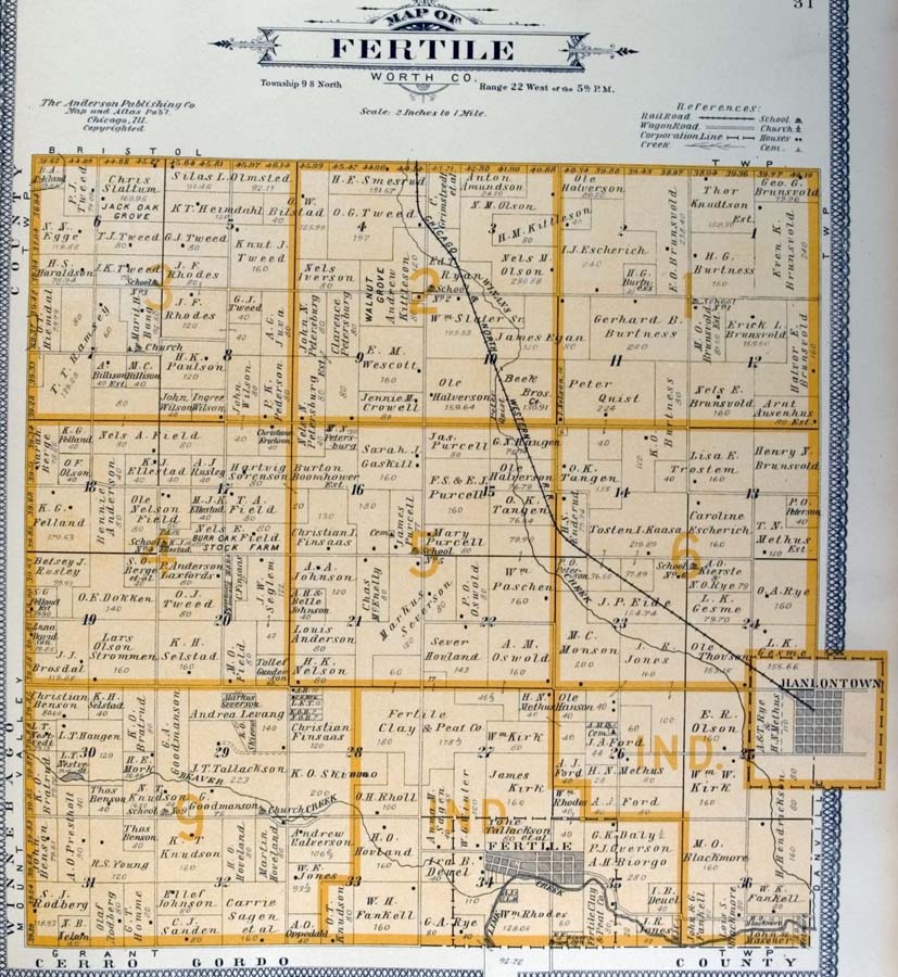 Fertile Township, 1913