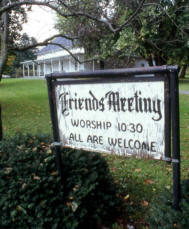 Photo of Friends meting house next to Whittier Cemtery